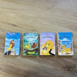 Vintage The Lion King 1994 Mini Books Set of 4 Walt Disney Rare Collection